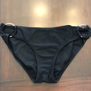 Black Bikini Bottom with Metal Detail